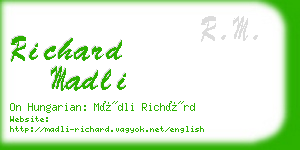 richard madli business card